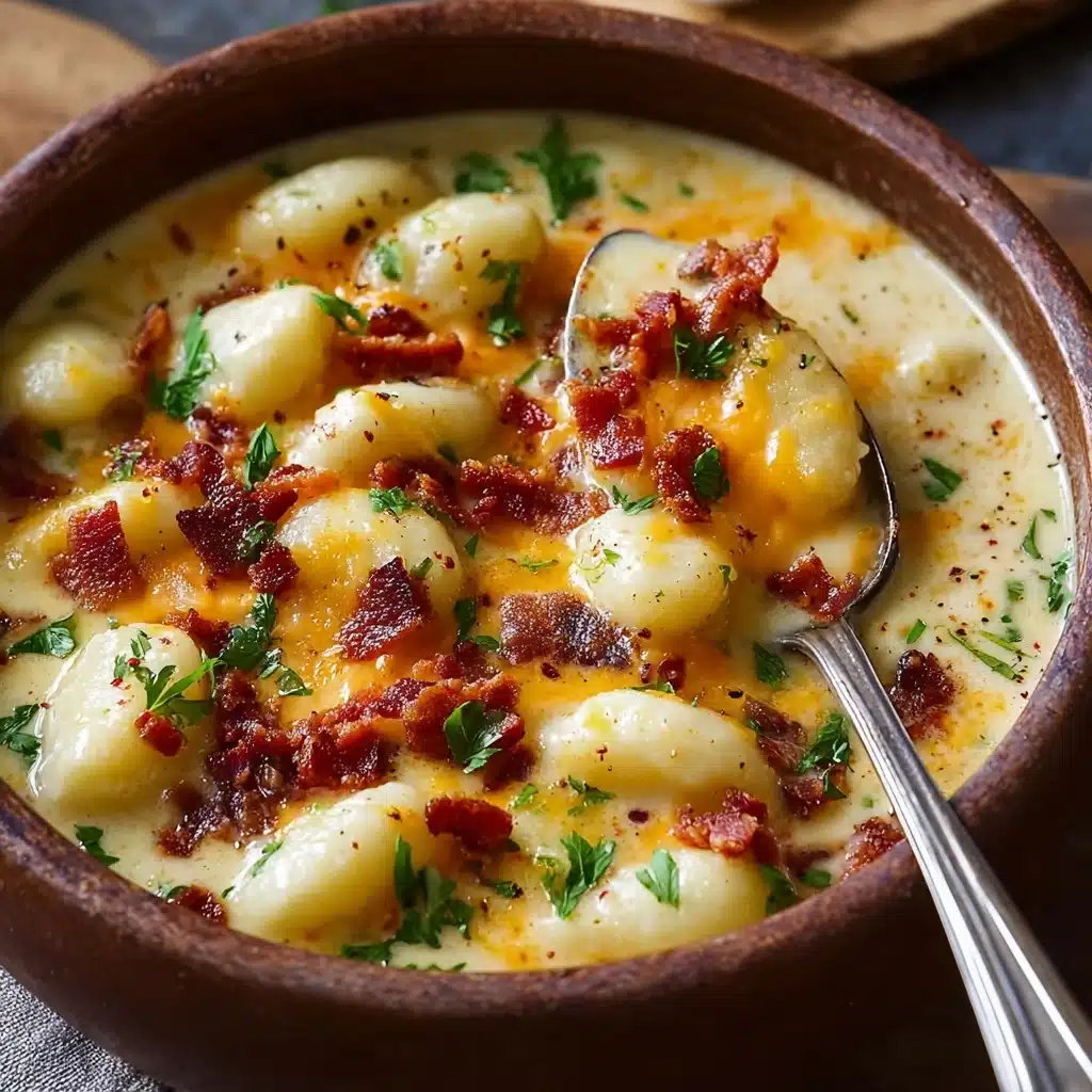 Bacon Cheddar Gnocchi Soup – A Rich and Creamy Comfort Meal Recipe - Recipe Image
