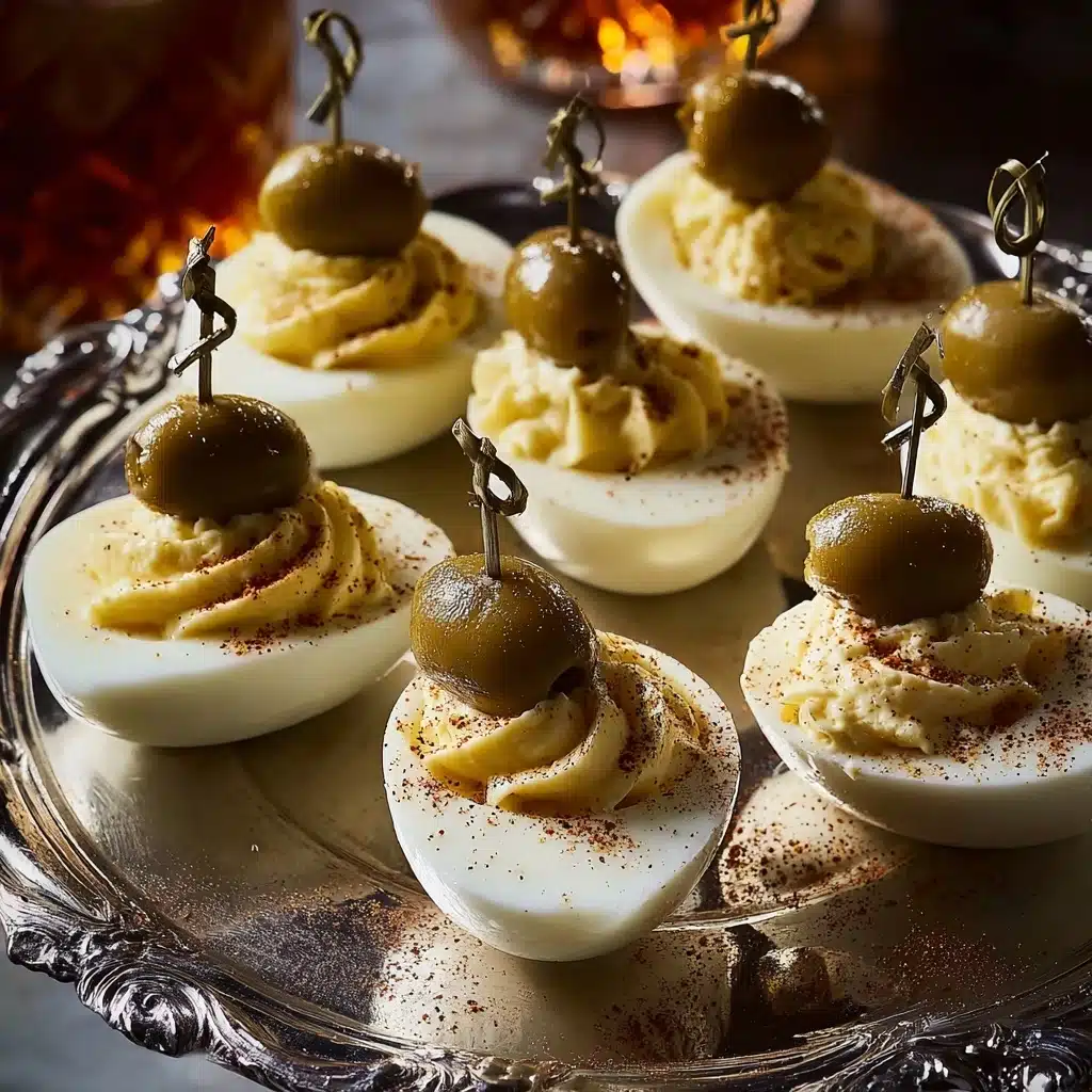 Dirty Martini Deviled Eggs Recipe - Recipe Image