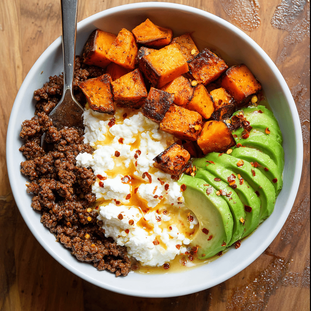 Ground Beef Hot Honey Bowl Recipe - Recipe Image
