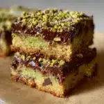 Brown Butter Dubai Pistachio Chocolate Chip Cookie Bars Recipe