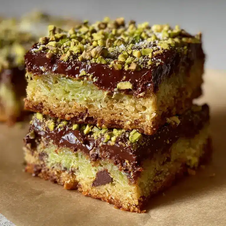 Brown Butter Dubai Pistachio Chocolate Chip Cookie Bars Recipe