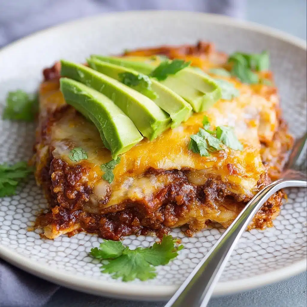 Bean and Cheese Enchilada Casserole Recipe - Recipe Image