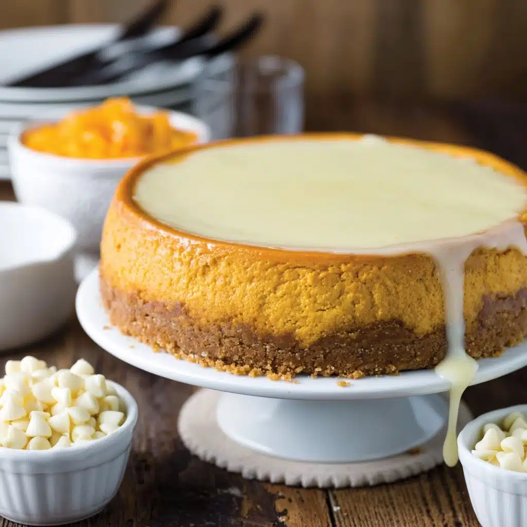 White Chocolate Pumpkin Cheesecake Recipe - Recipe Image