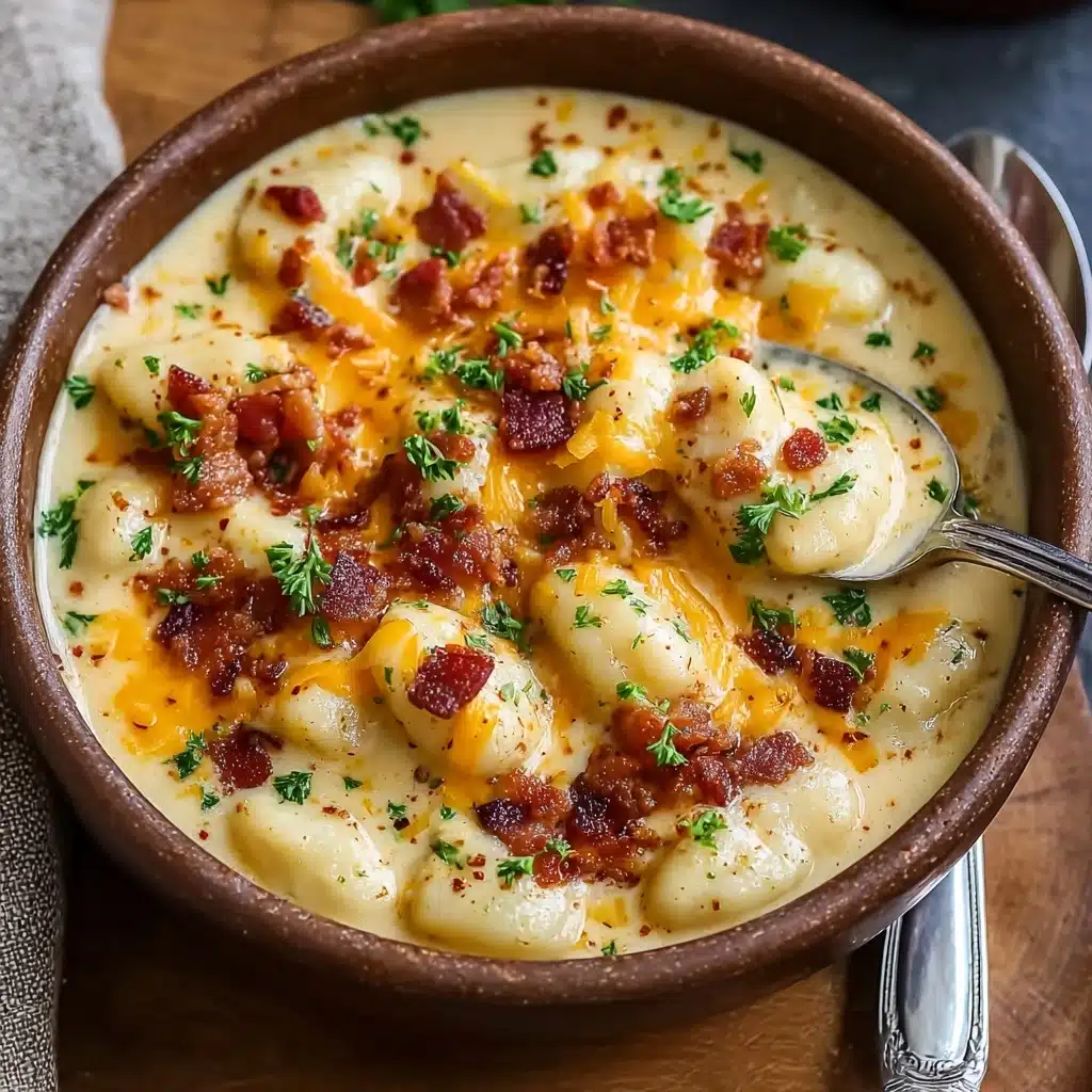 Bacon Cheddar Gnocchi Soup – A Rich and Creamy Comfort Meal Recipe - Recipe Image