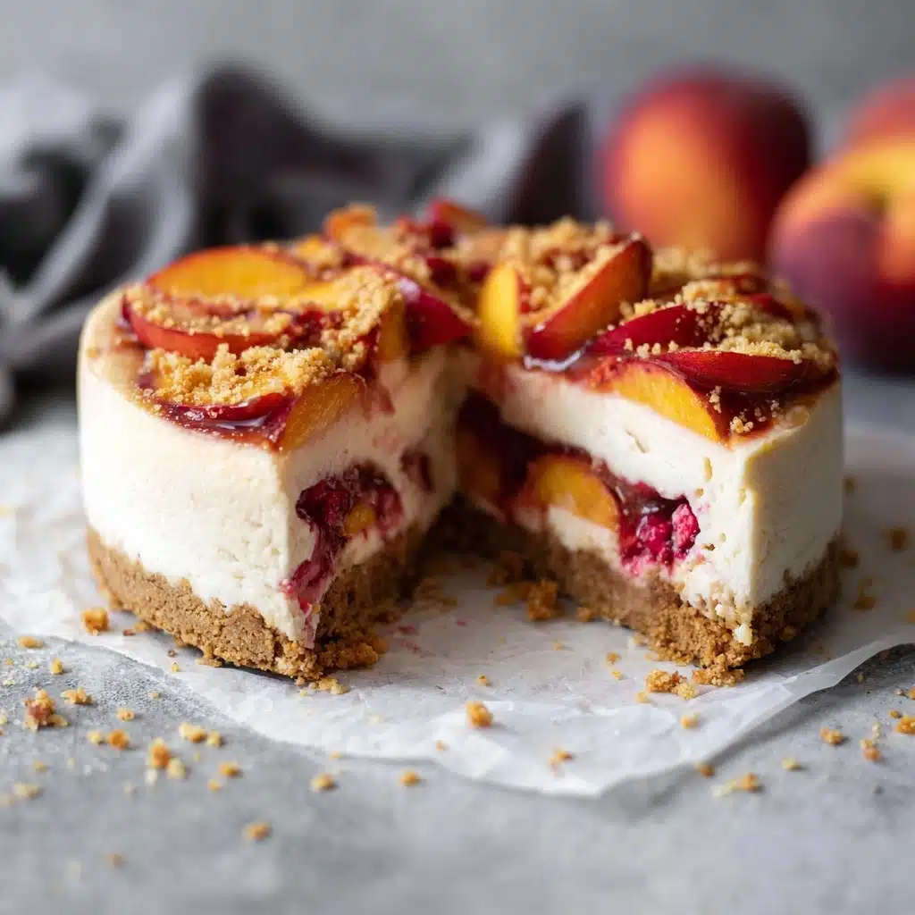 Peach Cobbler Cheesecake Recipe - Recipe Image