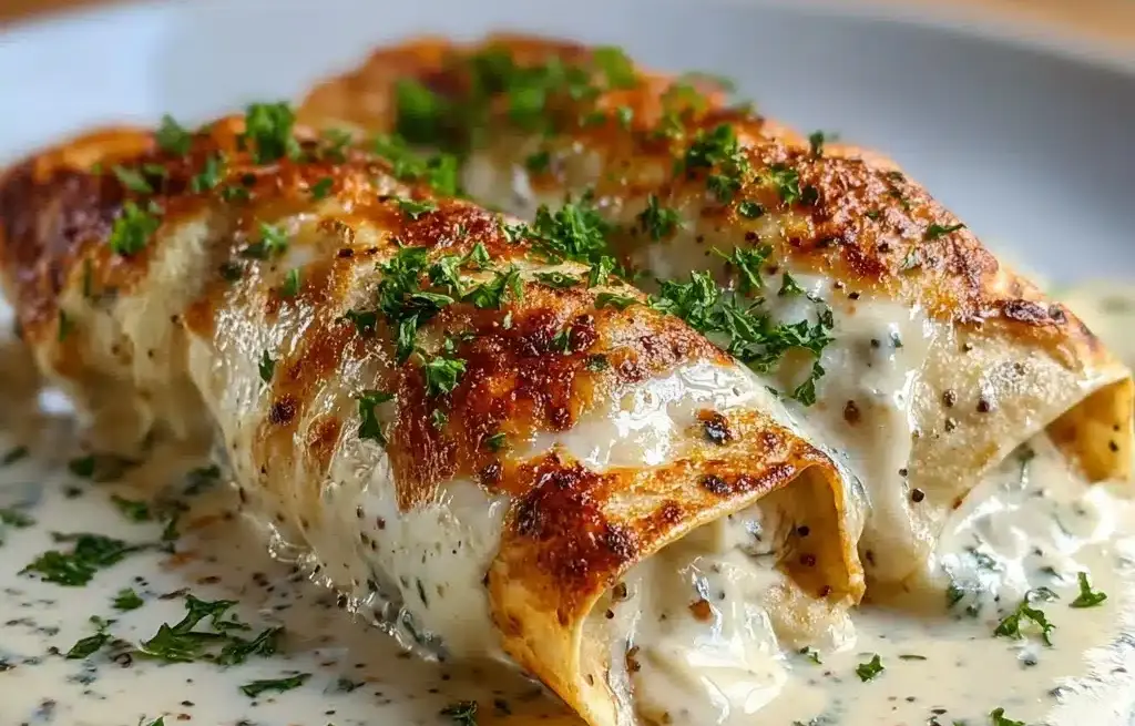 Chicken Alfredo Lasagna Rolls Recipe