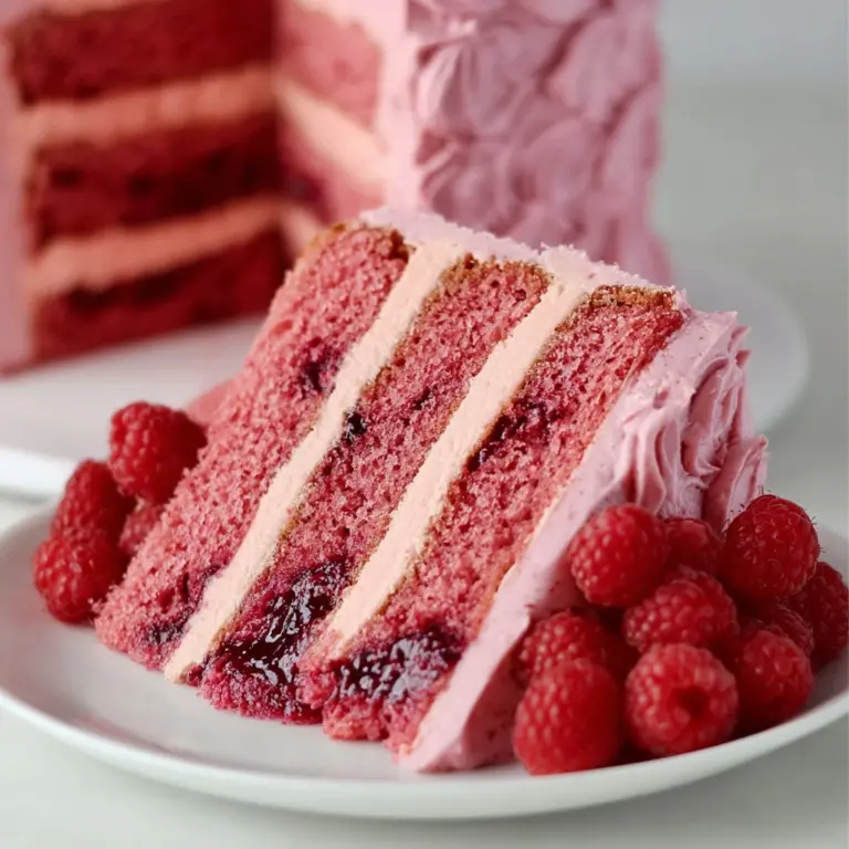 The Best Fresh Raspberry Layer Cake Recipe
