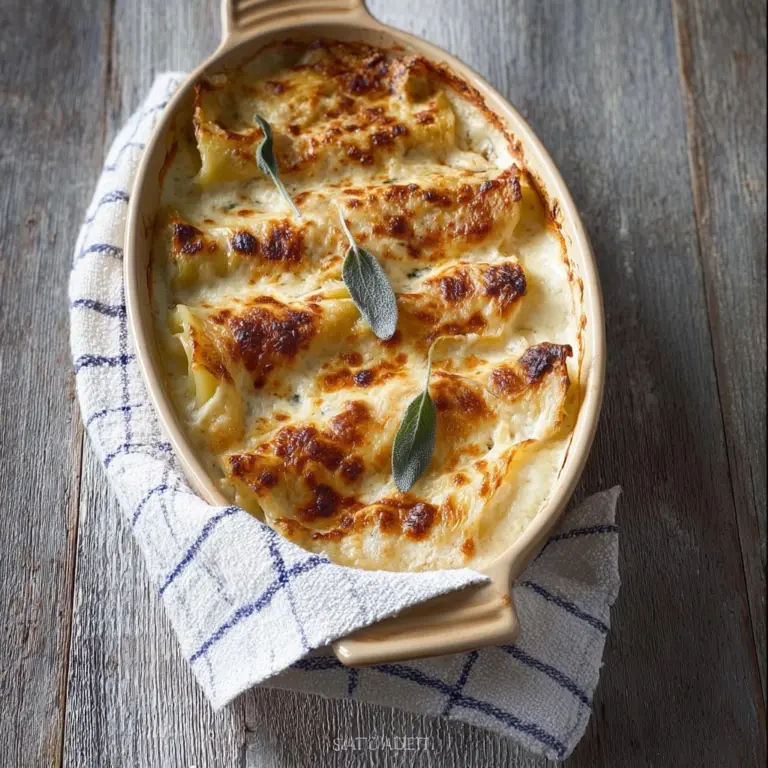 Butternut squash Cannelloni with Walnut-Sage Béchamel Sauce Recipe