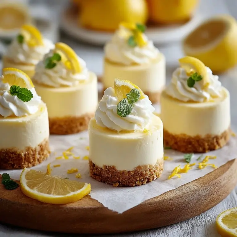 Mini Lemon Cheesecakes Recipe