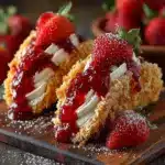 Strawberry Crunch Cheesecake Tacos Recipe