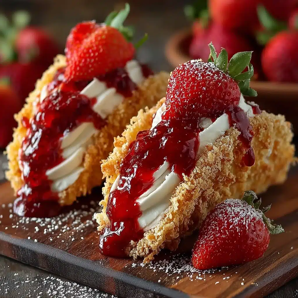 Strawberry Crunch Cheesecake Tacos Recipe - Recipe Image