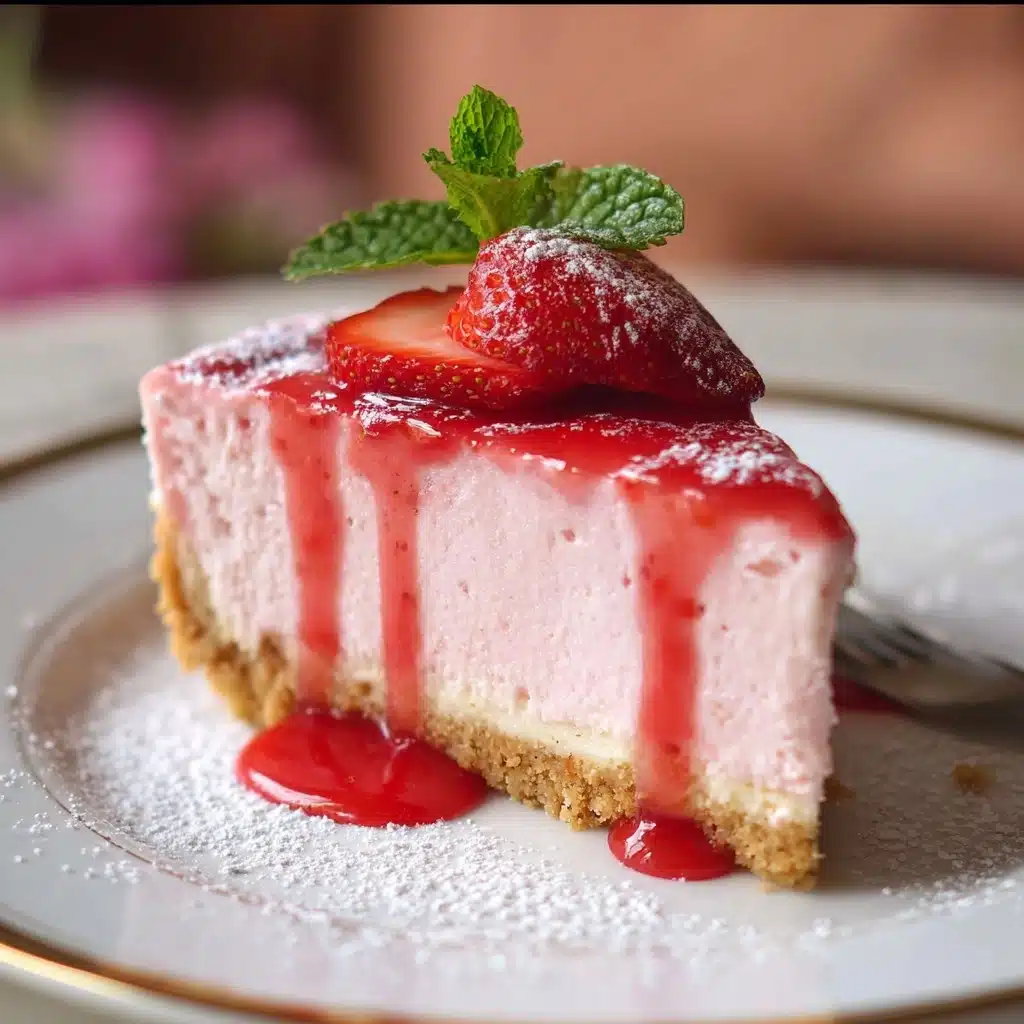 Velvet Strawberry Cheesecake – Creamy Dreamy Delight Recipe - Recipe Image