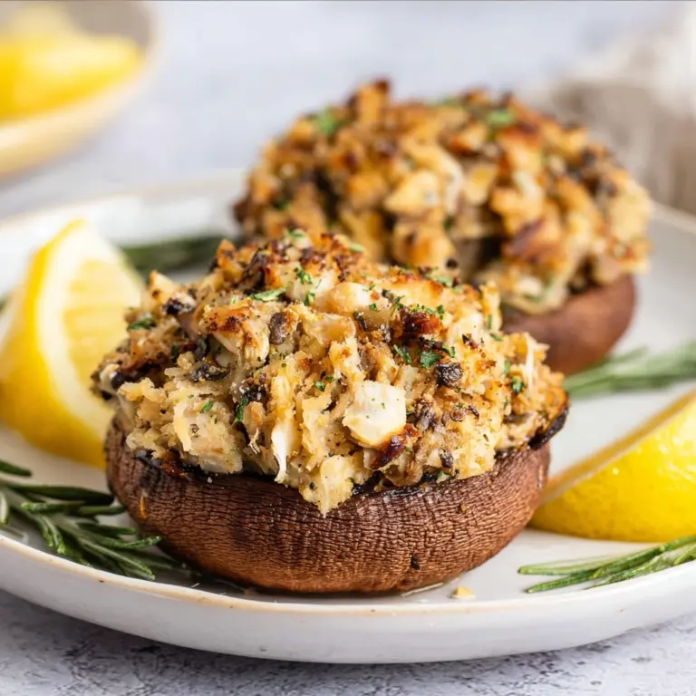 Crab-Stuffed Portobello Mushrooms Recipe