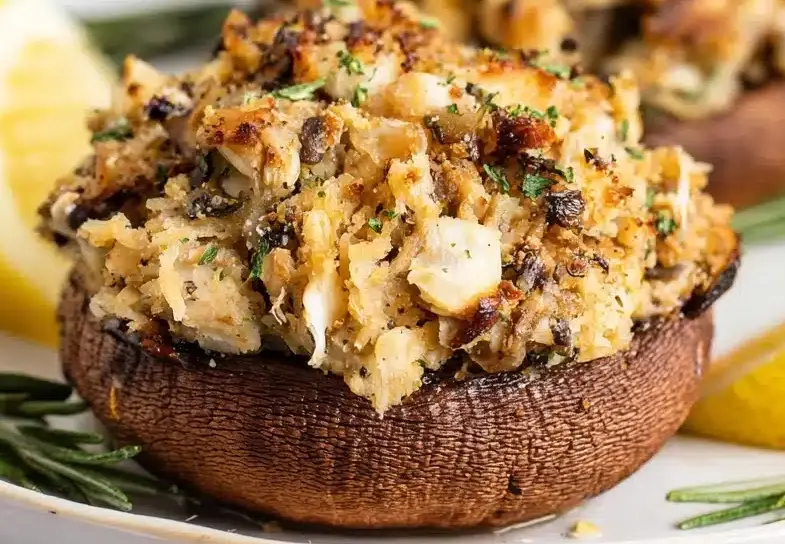 Crab-Stuffed Portobello Mushrooms Recipe