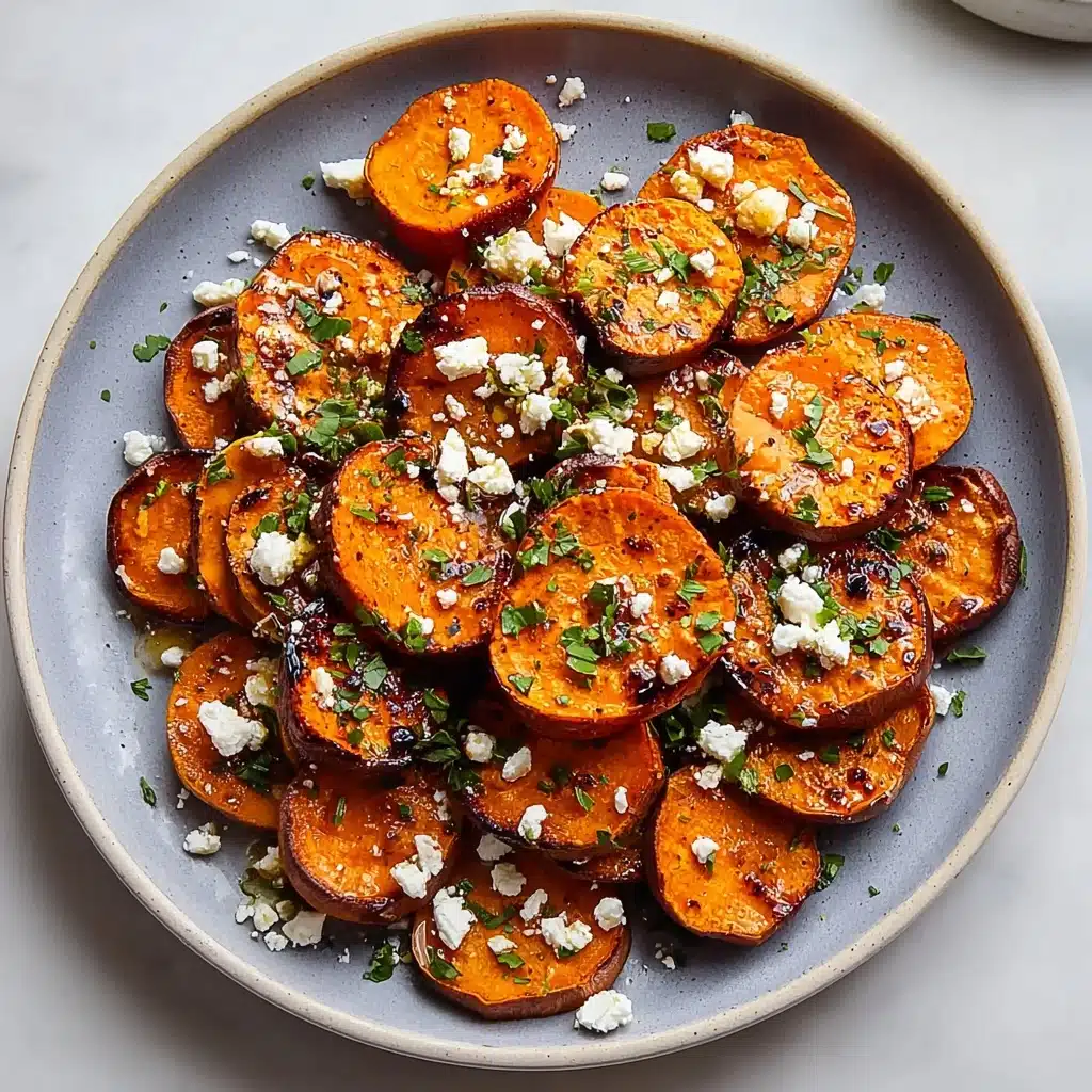Delicious Honey Feta Sweet Potato Rounds Recipe - Recipe Image