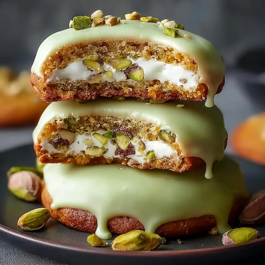 Pistachio Cream Stuffed Cookies Recipe - Recipe Image