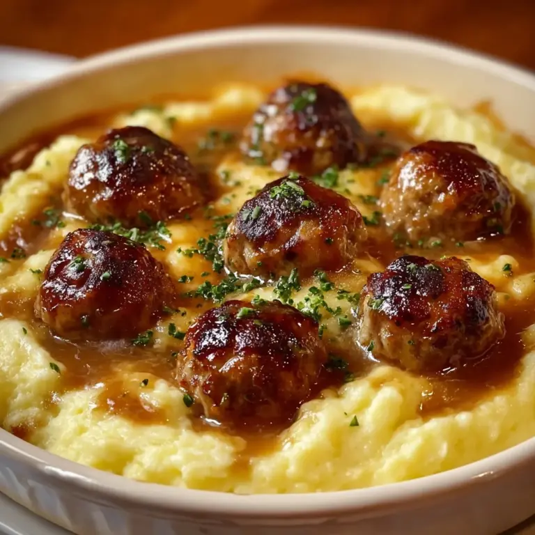 Meatball & Mashed Potato Bake Recipe