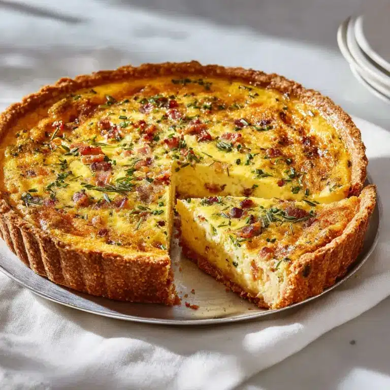 Hash Brown Crust Bacon and Cheddar Quiche Recipe