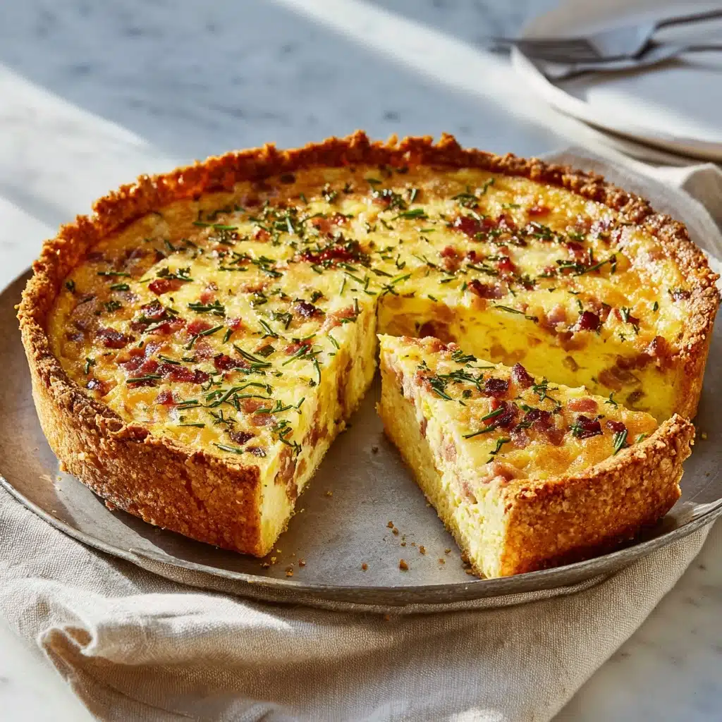 Hash Brown Crust Bacon and Cheddar Quiche Recipe - Recipe Image