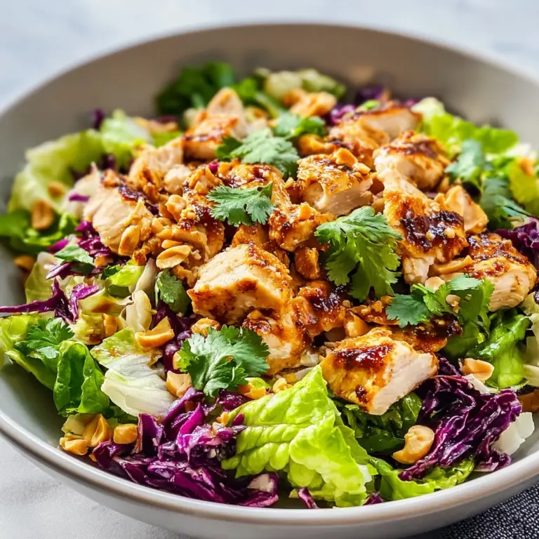 Crunchy Thai Chicken Salad with Peanut Dressing Recipe