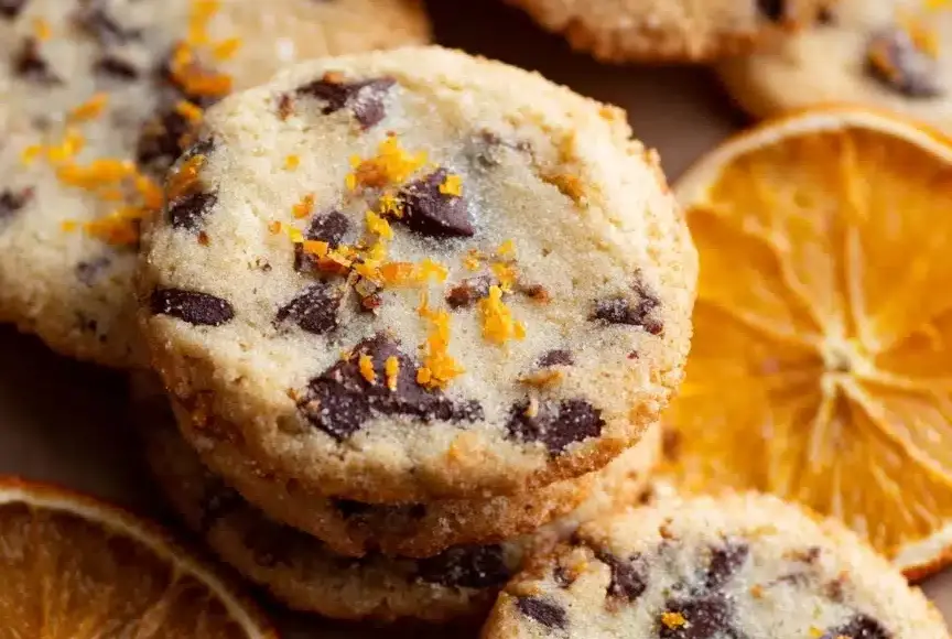 Dark Chocolate Orange Shortbread Cookies Recipe