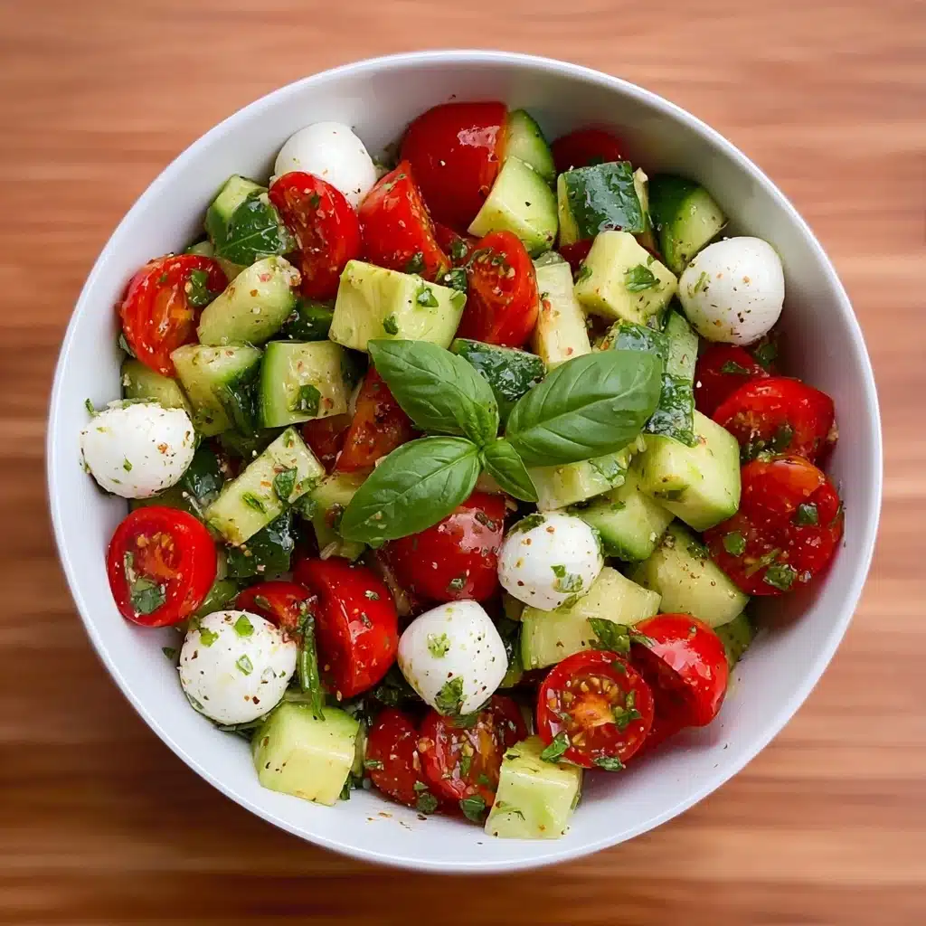 Easy Cucumber Mozzarella Salad Recipe - Recipe Image