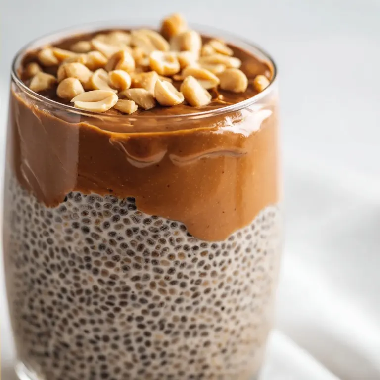 High-Protein, Chocolate Peanut Butter Chia Pudding Recipe