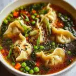 Easy Asian Dumpling Potsticker Soup Recipe