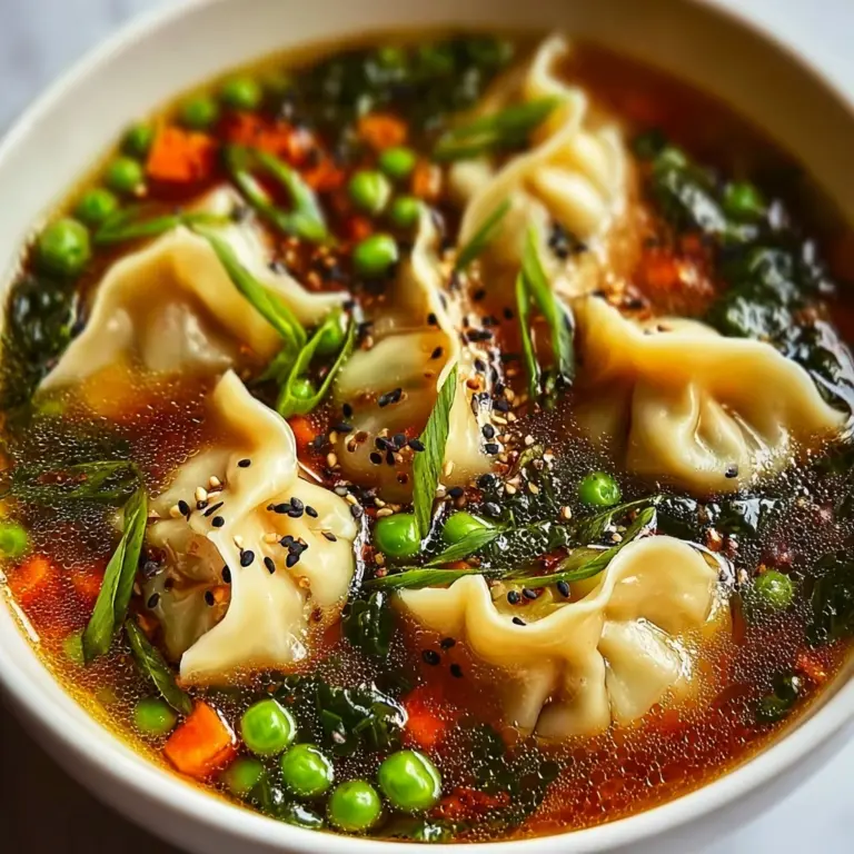 Easy Asian Dumpling Potsticker Soup Recipe