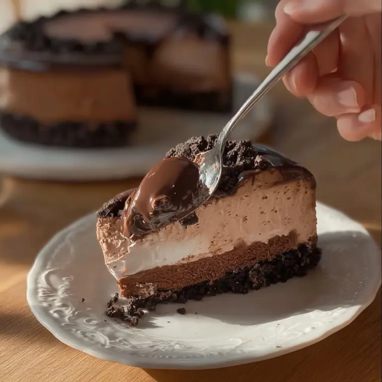 No bake creamy and easy Nutella cheesecake (6 ingredients) Recipe