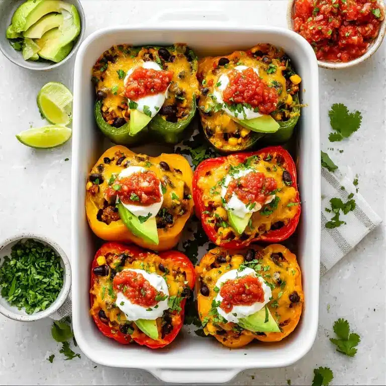 Quick and Easy Taco Stuffed Peppers – With Ground Turkey Recipe