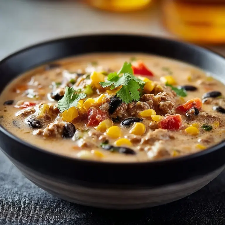 High Protein Creamy Taco Soup Recipe