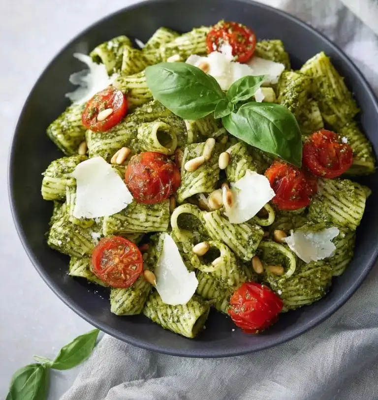 Pesto Pasta with Roasted Tomatoes Recipe