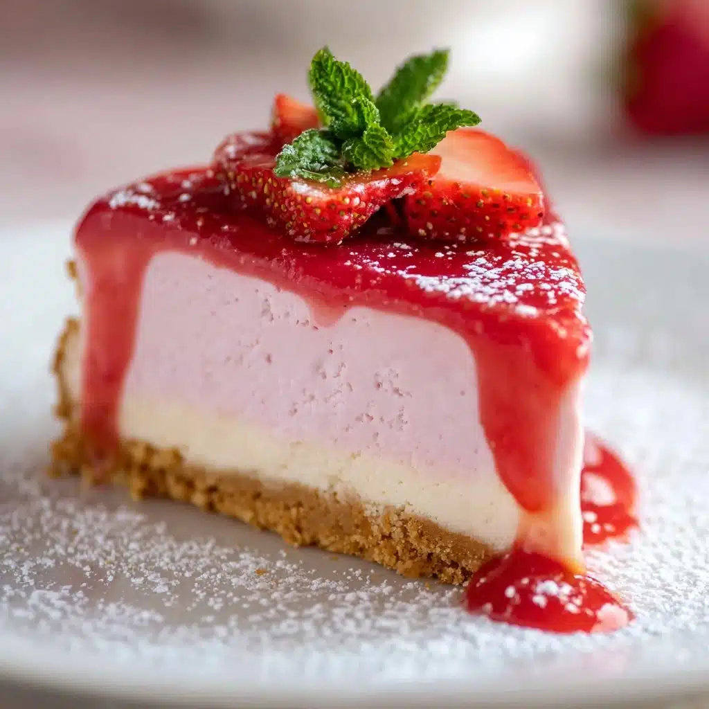 Velvet Strawberry Cheesecake – Creamy Dreamy Delight Recipe - Recipe Image