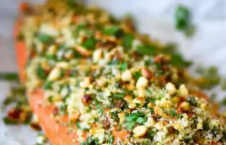Feta and Herb Crusted Salmon Recipe