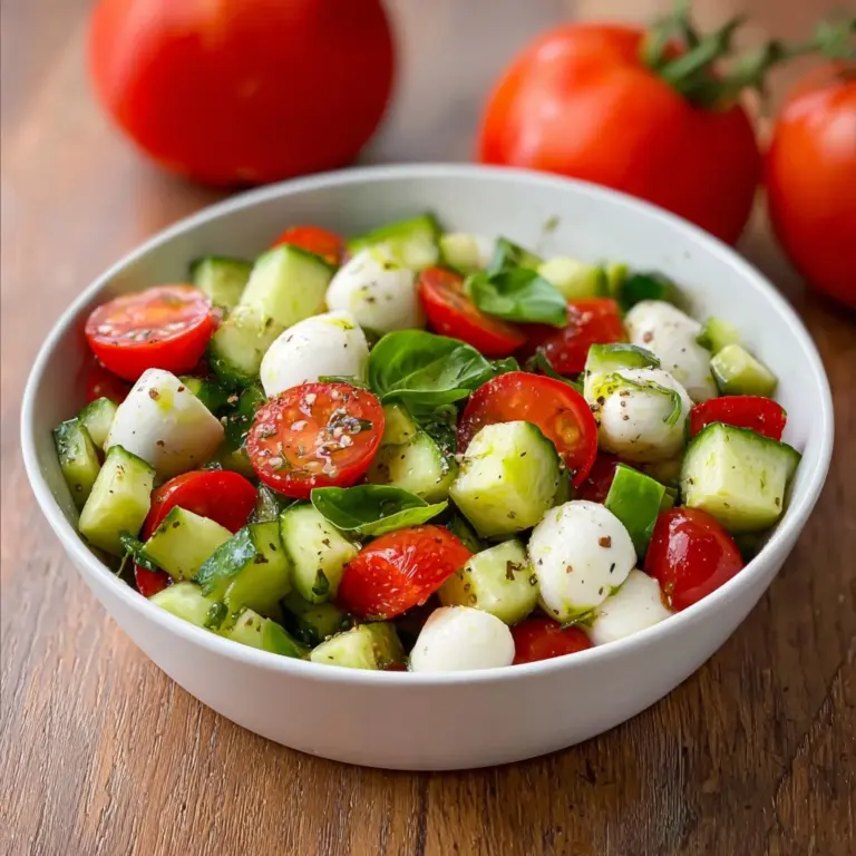 Easy Cucumber Mozzarella Salad Recipe