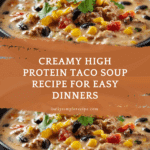 High Protein Creamy Taco Soup Recipe