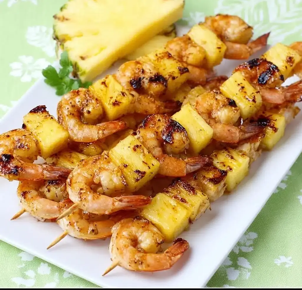 Shrimp and Pineapple Skewers Recipe