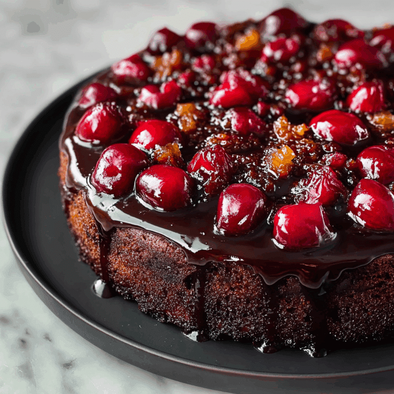 Chocolate Cherry Upside Down Cake Recipe
