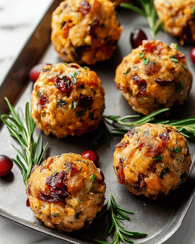 Cranberry & Turkey Stuffing Balls Recipe