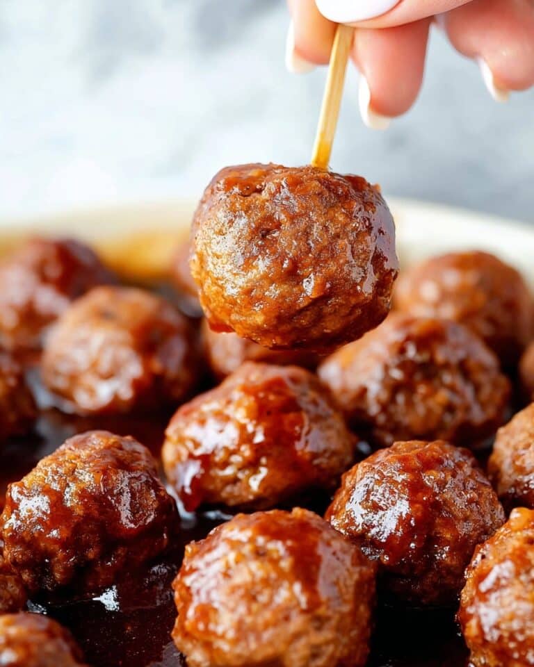 Cranberry BBQ Crockpot Meatballs Recipe