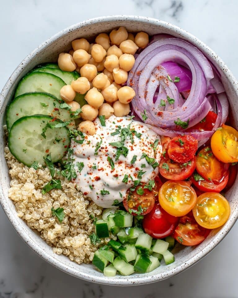 Mediterranean Quinoa Cottage Cheese Bowl Recipe