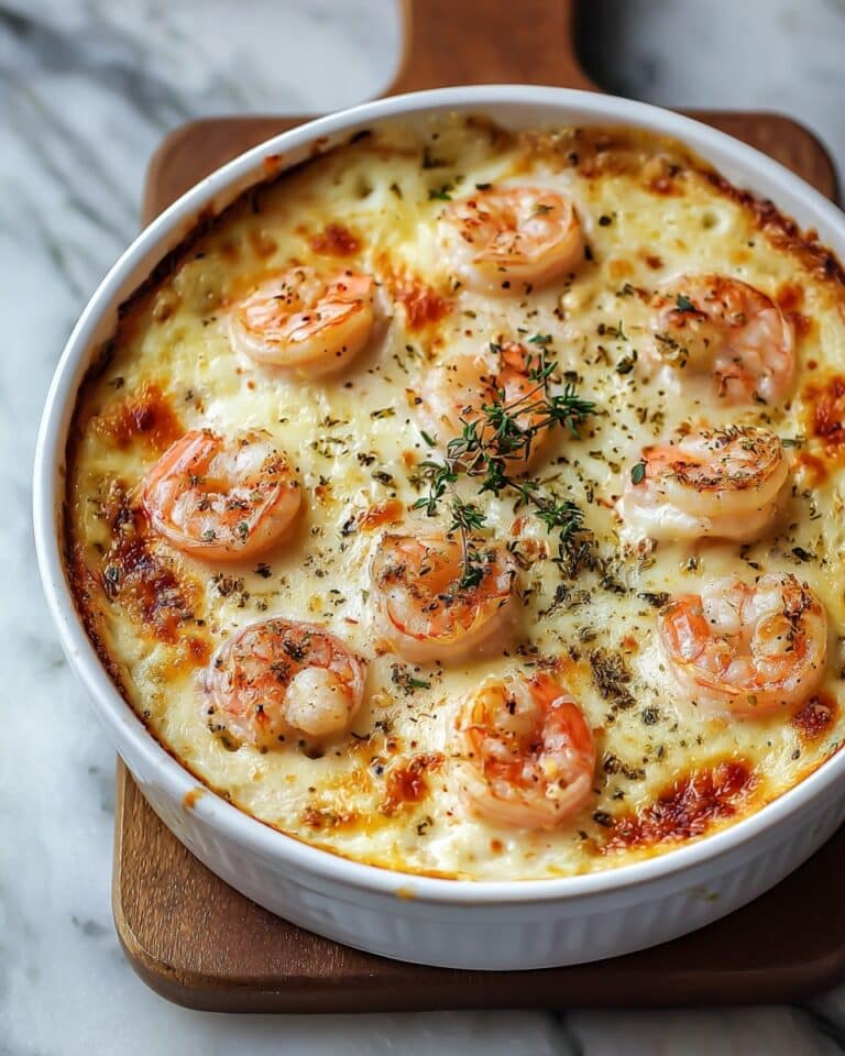 Keto Garlic Shrimp Au Gratin Recipe