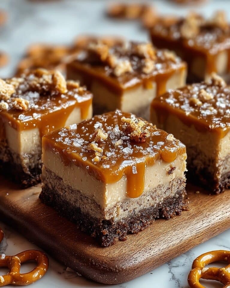 Sweet & Salty Pretzel Caramel Blondies Recipe