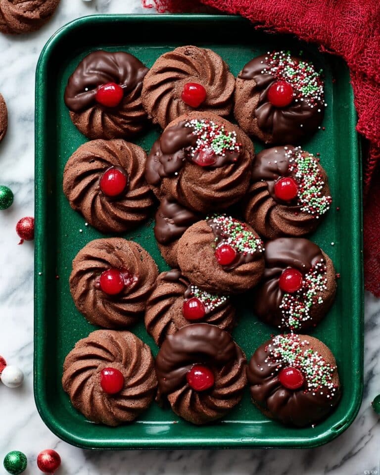 Piped Chocolate Butter Cookies Recipe
