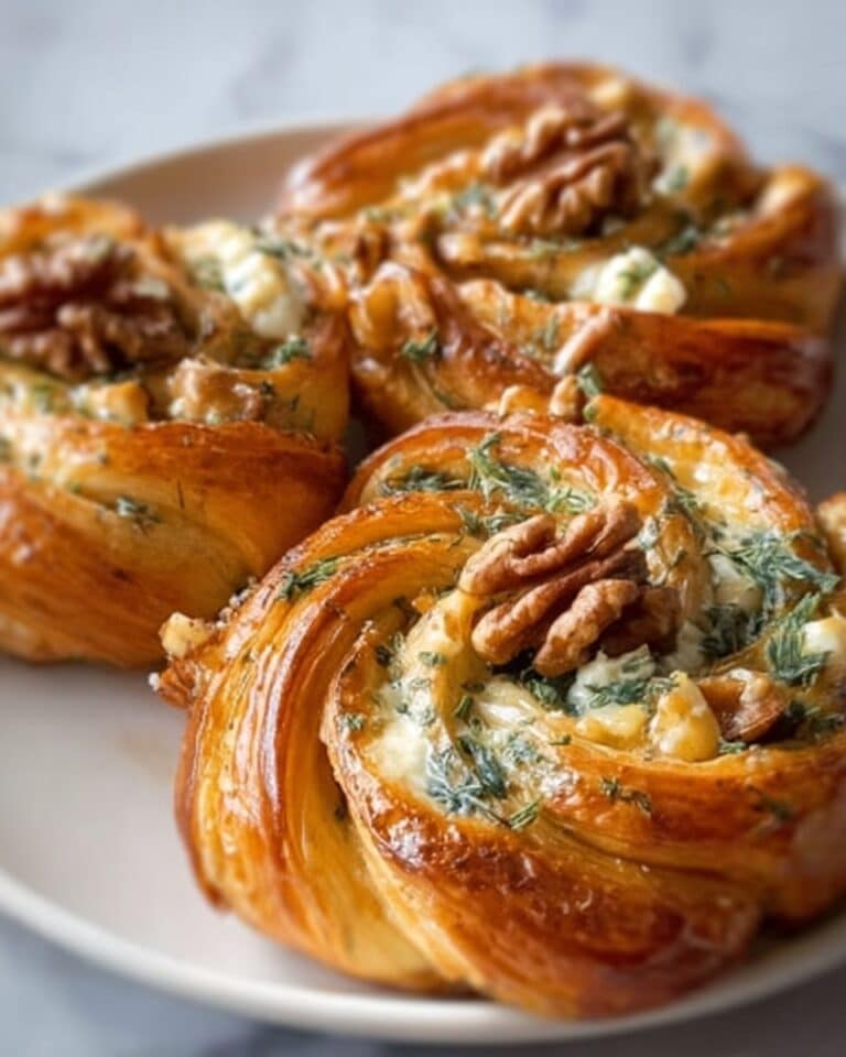 Blue Cheese Walnut Thyme Puff Pastry Twirls Recipe