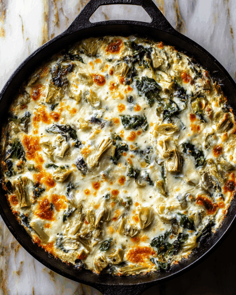 Cheesy Baked Spinach Artichoke Dip Recipe