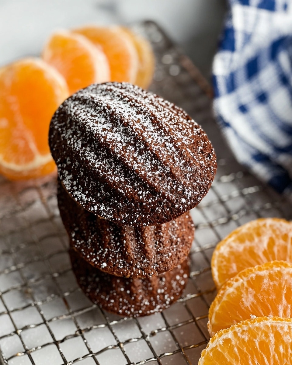 A close-up shows a single brown, dome-shaped cake with a textured, airy surface and a slightly rough top, sitting on a black metal cooling rack. The cake looks light and soft, with a pattern of small holes on its surface. In the blurred background, several similar cakes rest on the same rack, creating a sense of depth. The setting features a white marbled texture underneath the rack. photo taken with an iphone --ar 4:5 --v 7