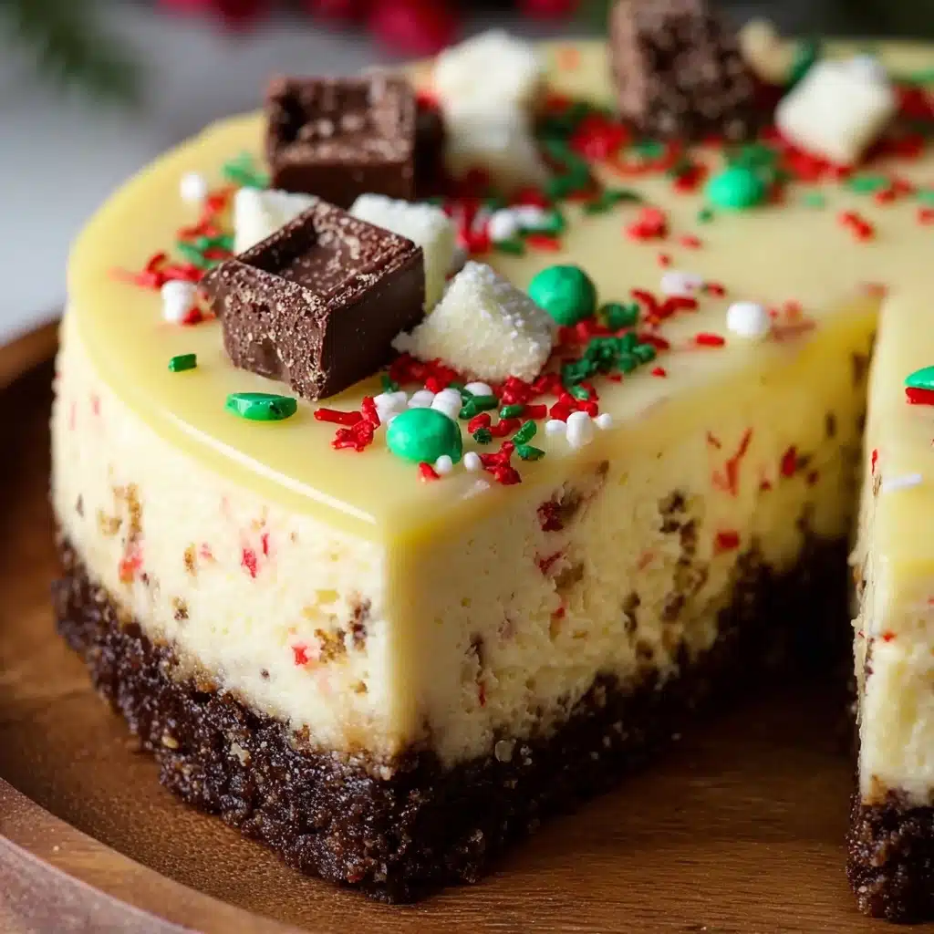 Christmas Sugar Cookie Cheesecake Recipe - Recipe Image
