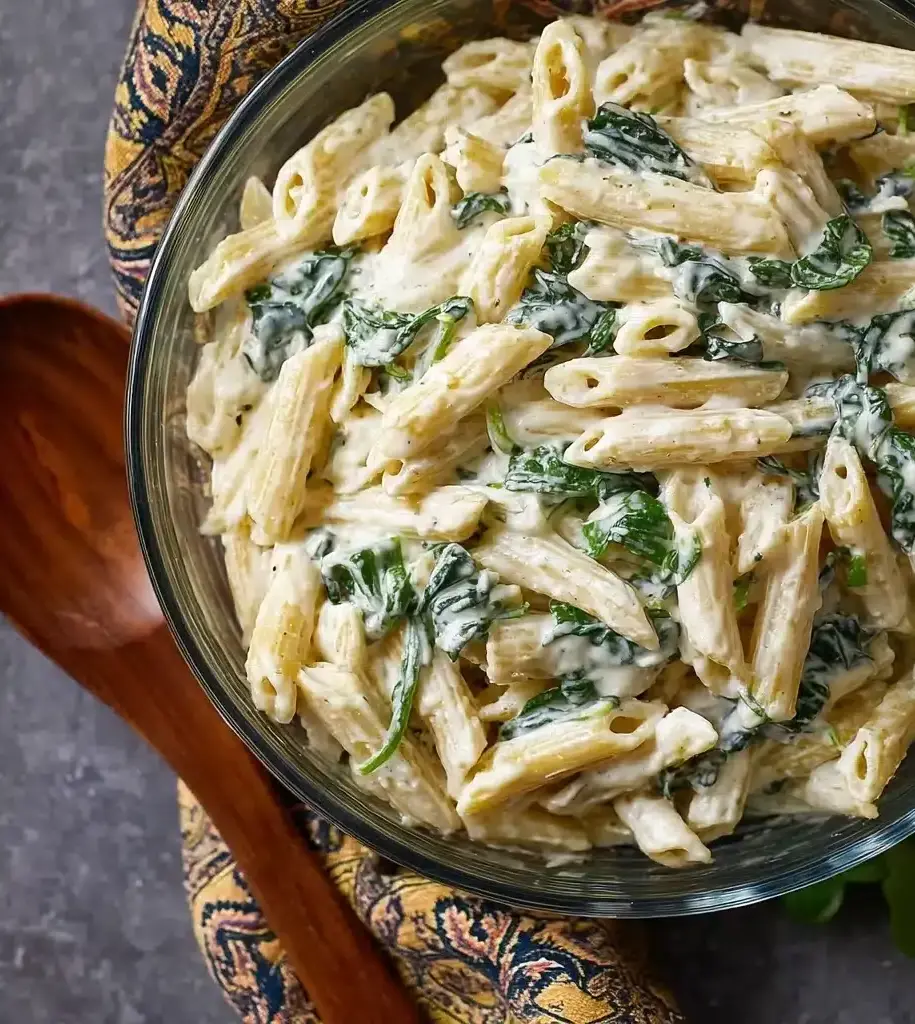 Spinach Dip Pasta Salad Recipe